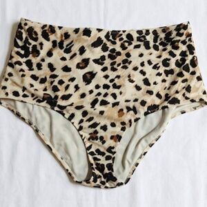 Aerie Animal Print Full Coverage Bikini Bottoms Women's XL High-Waisted NWOT